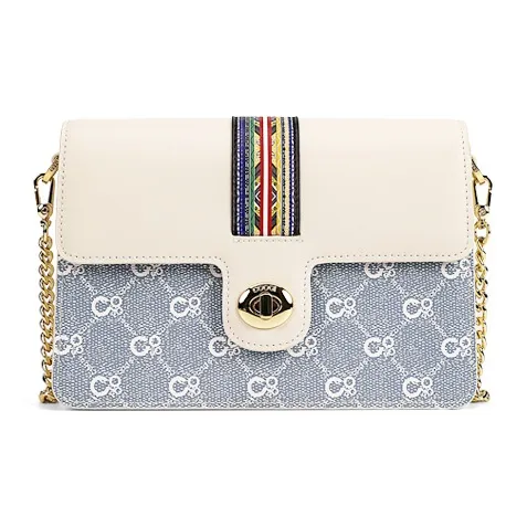 COOGI Сумка из коровьей кожи сумка через плечо сумка на плечо средний размер женский розово-фиолетовый экрю