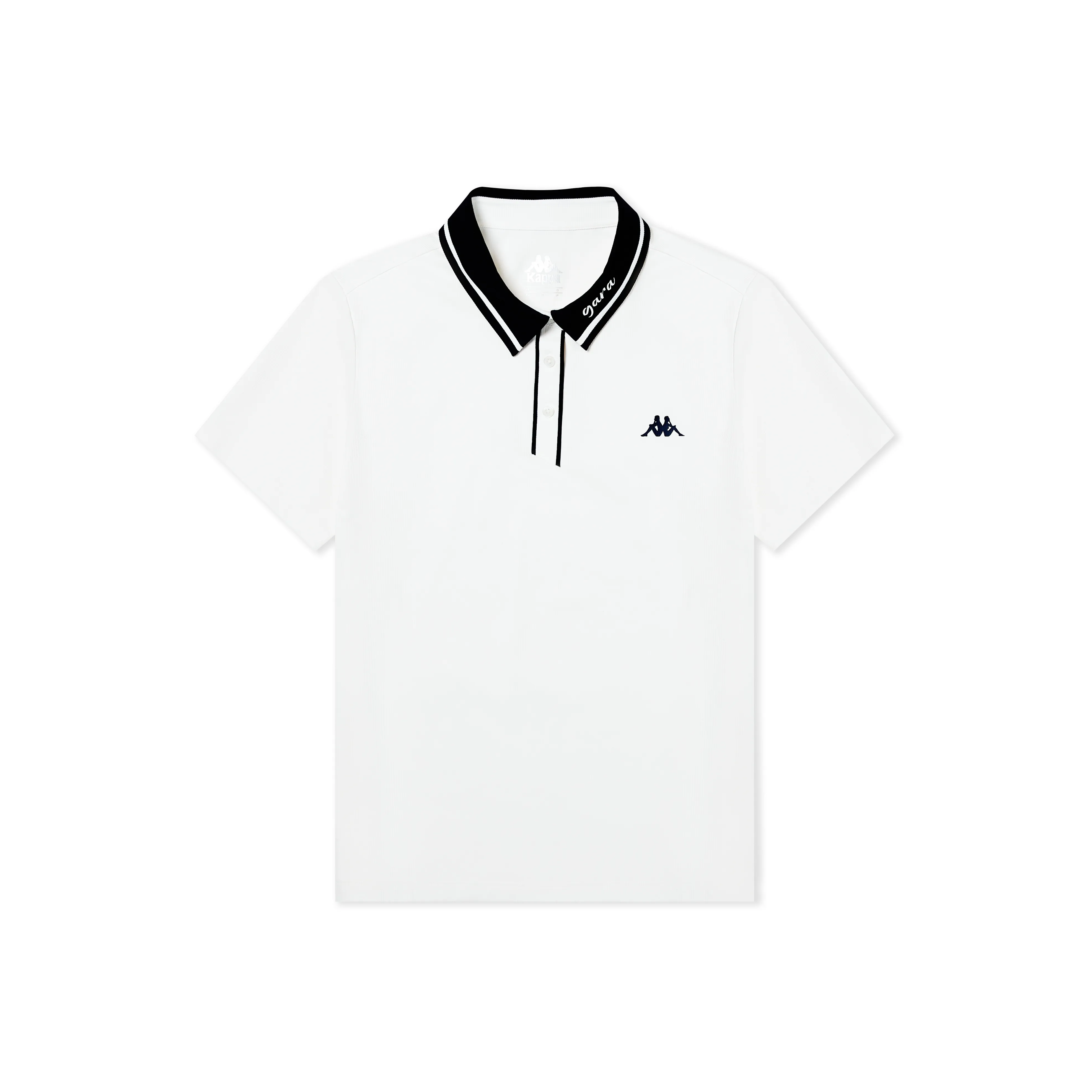 KAPPA Летнее Поло Женское Корейское Белое