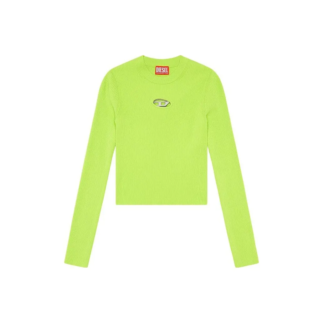 DIESEL SS24 Трикотаж Женский Неон Зеленый