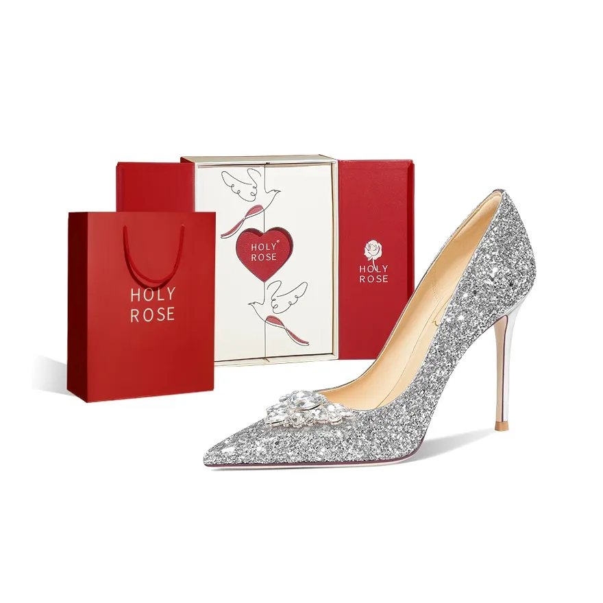 Holy Rose Высокие каблуки Женские Серебряные