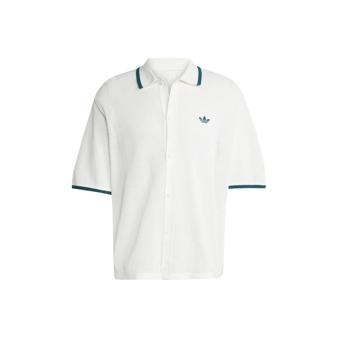 Adidas Originals Вязаная модель SS25 Рубашка Мужская Белая