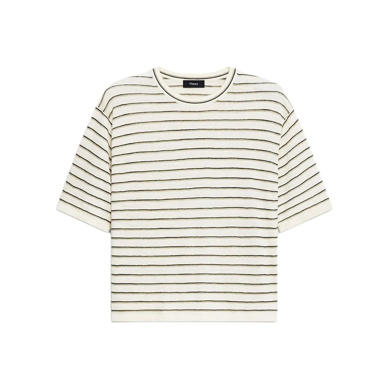 THEORY Т-рубашка с оборванным рукавом женская светло-желтый смешанный цвет