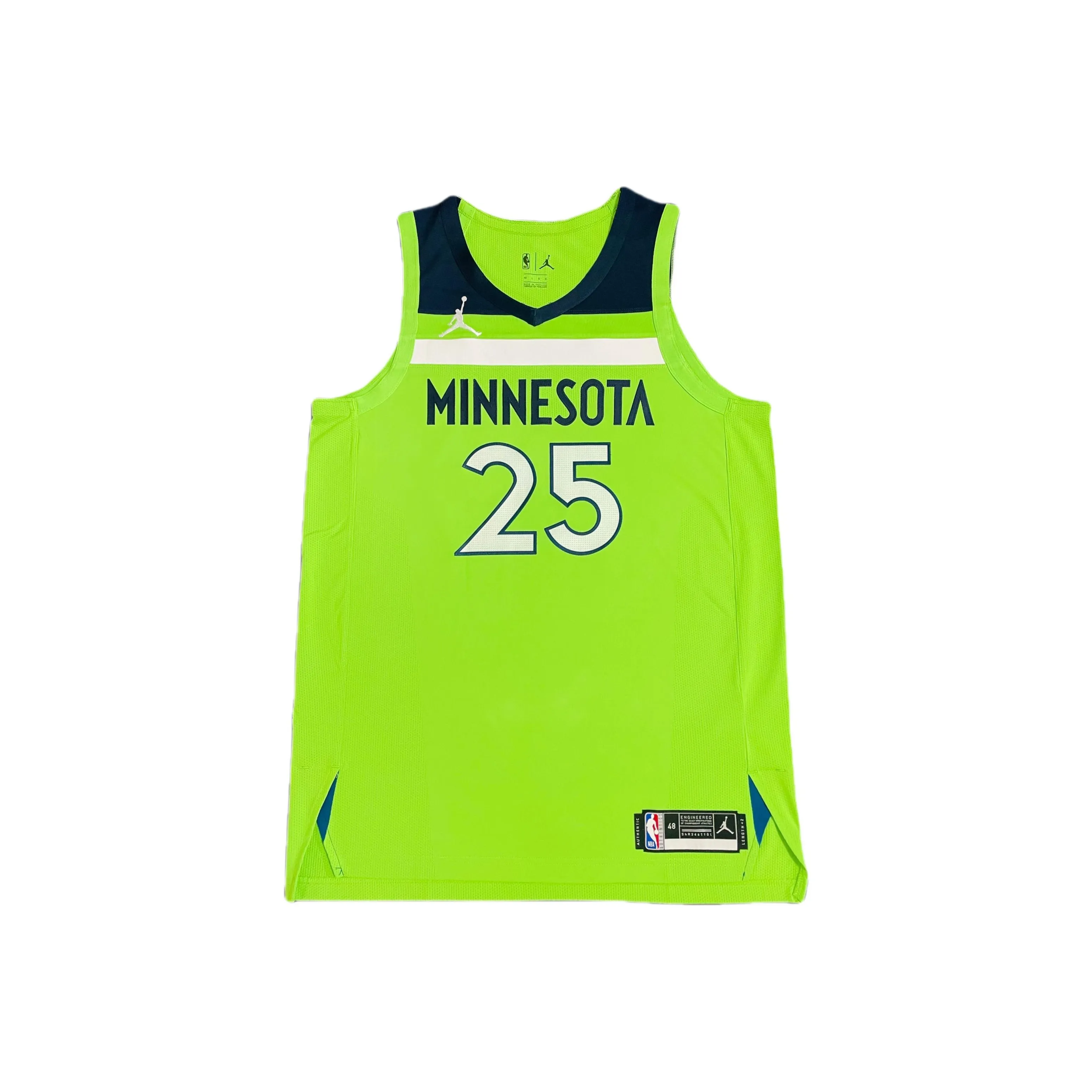 Jordan X NBA Timberwolves Баскетбольная Джерси Мужская Неоновый Зеленый