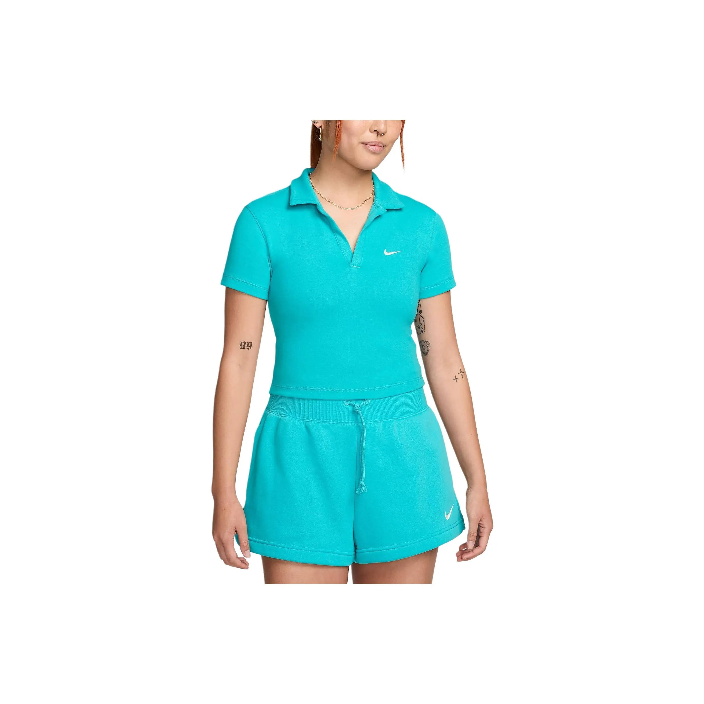 Nike Sportswear Essentials Series Поло Женское Синие Зеленые