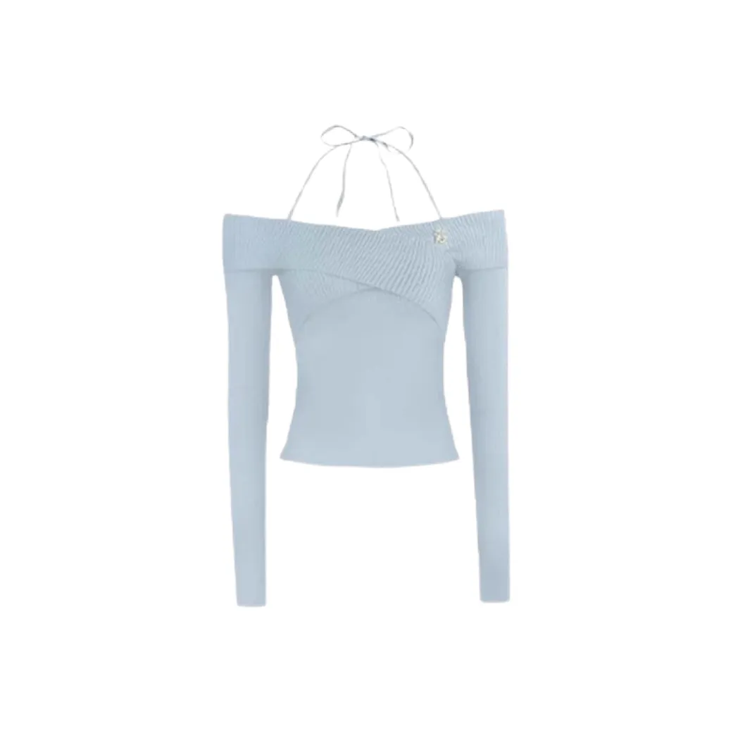 ABBY GODDESS Топ на бретелях Женский Синий