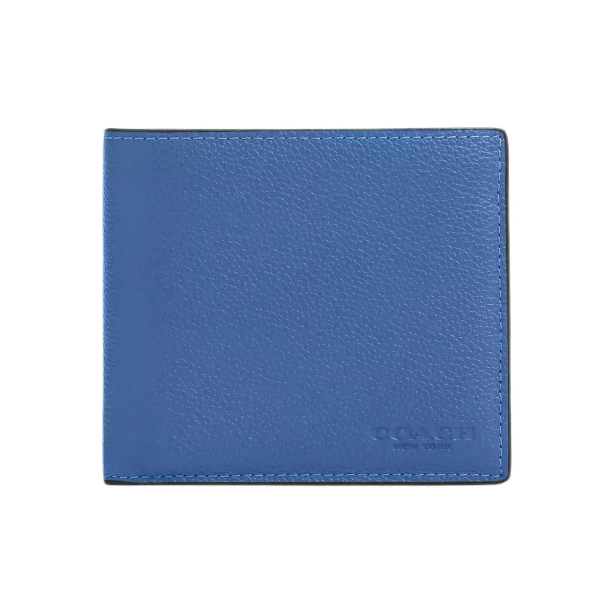 COACH Cow Leather Wallet Men's Blue