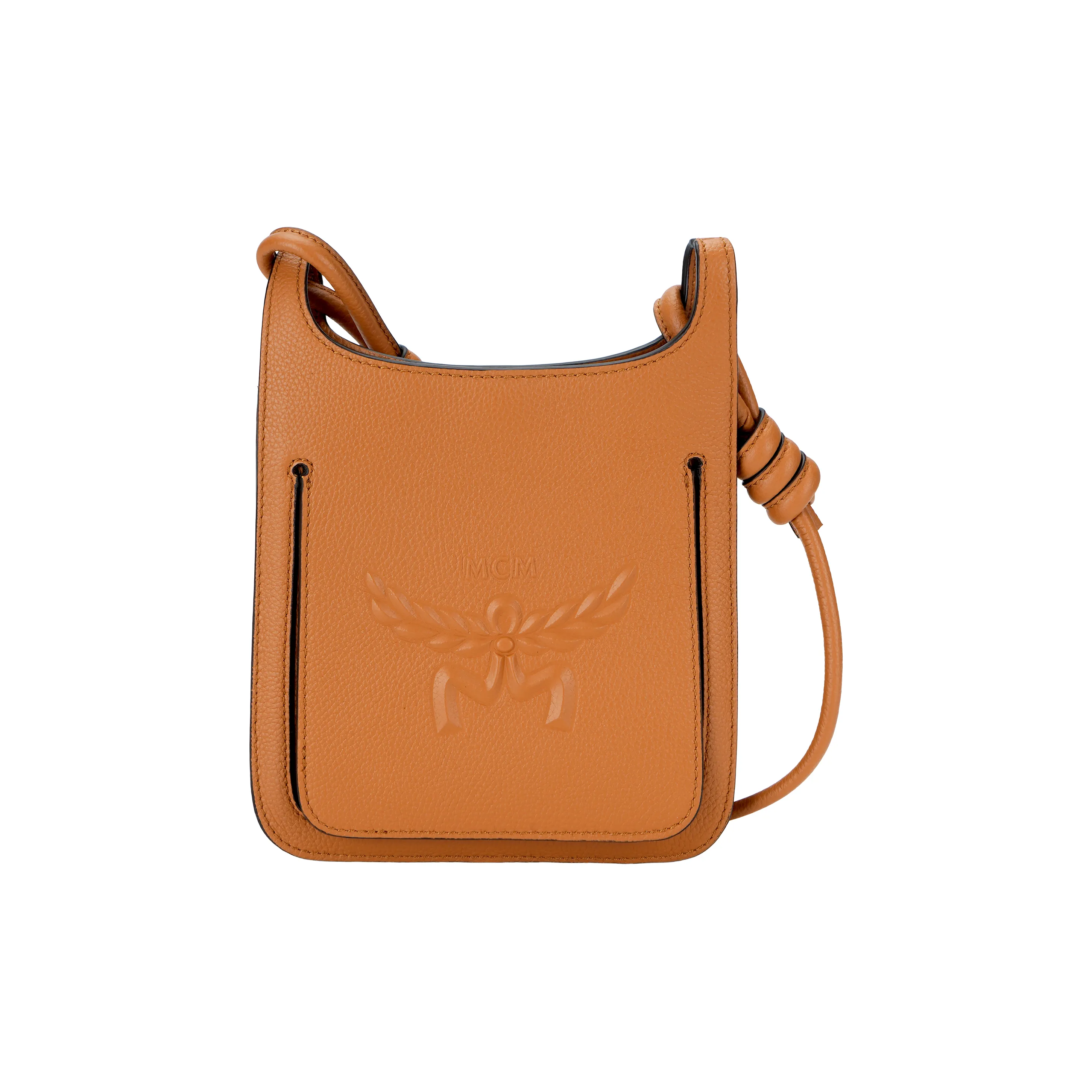 MCM Сумка через плечо из кожи мини-сумка женская цвет коньяк