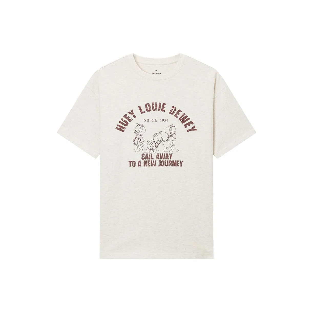 Hotwind Mickey Family Series T-Shirt Женская Светло-Серый