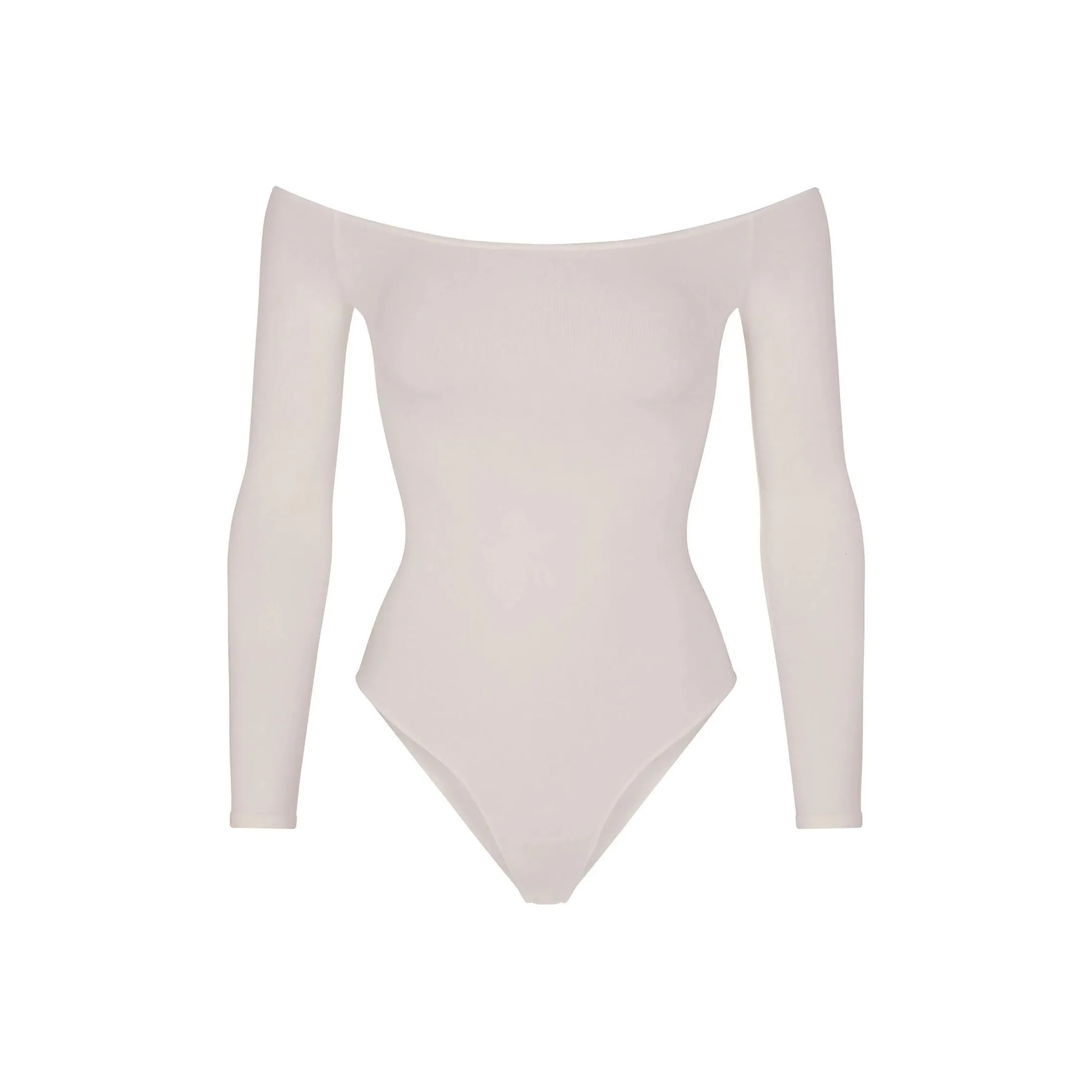 SKIMS Essential Off The Shoulder BODYSUIT Комбинезон Женский Камень Каменный цвет