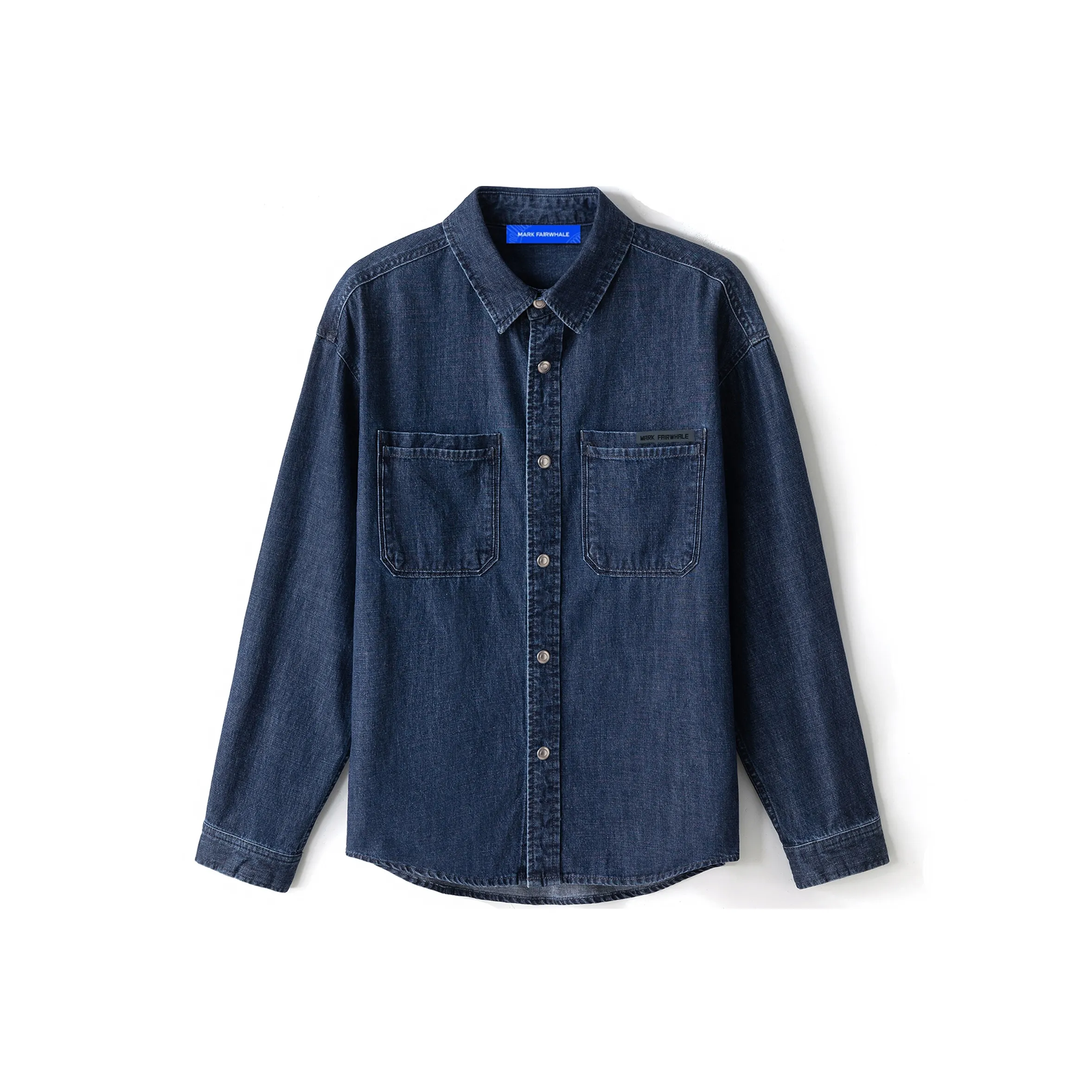 FAIRWHALE Рубашка Унисекс Джинсовый Синий