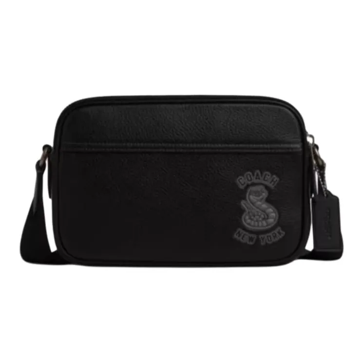 COACH Graham Коровья кожа Сумка через плечо Средняя Мужская Черная