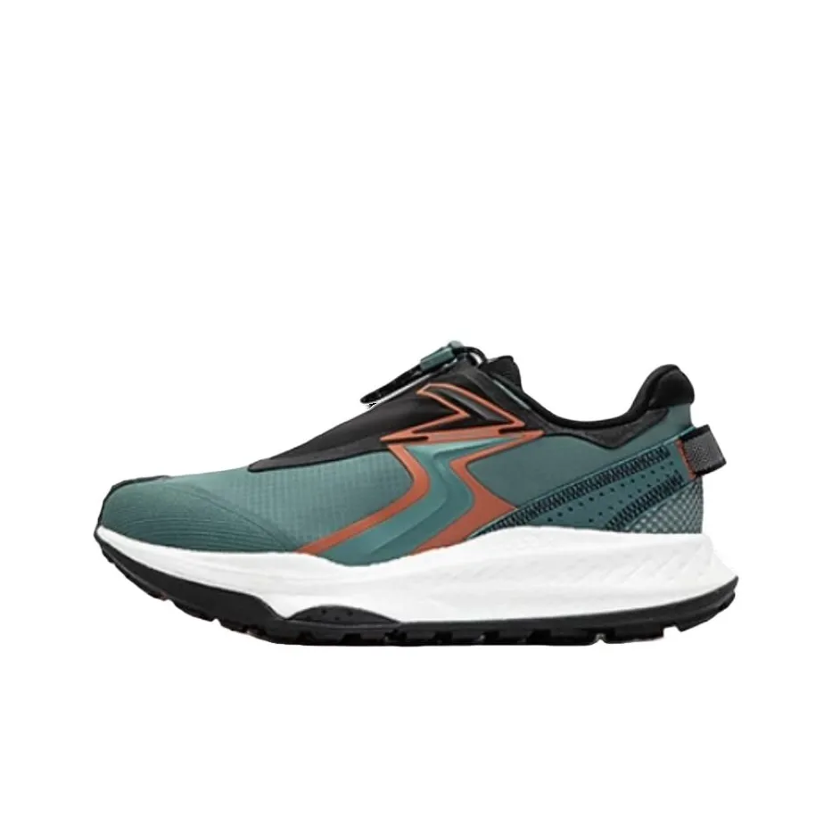 361° Military Sunset Series Cushioning Wear-Resistant Low-Top Sprint Running Shoes Men's Black Green
