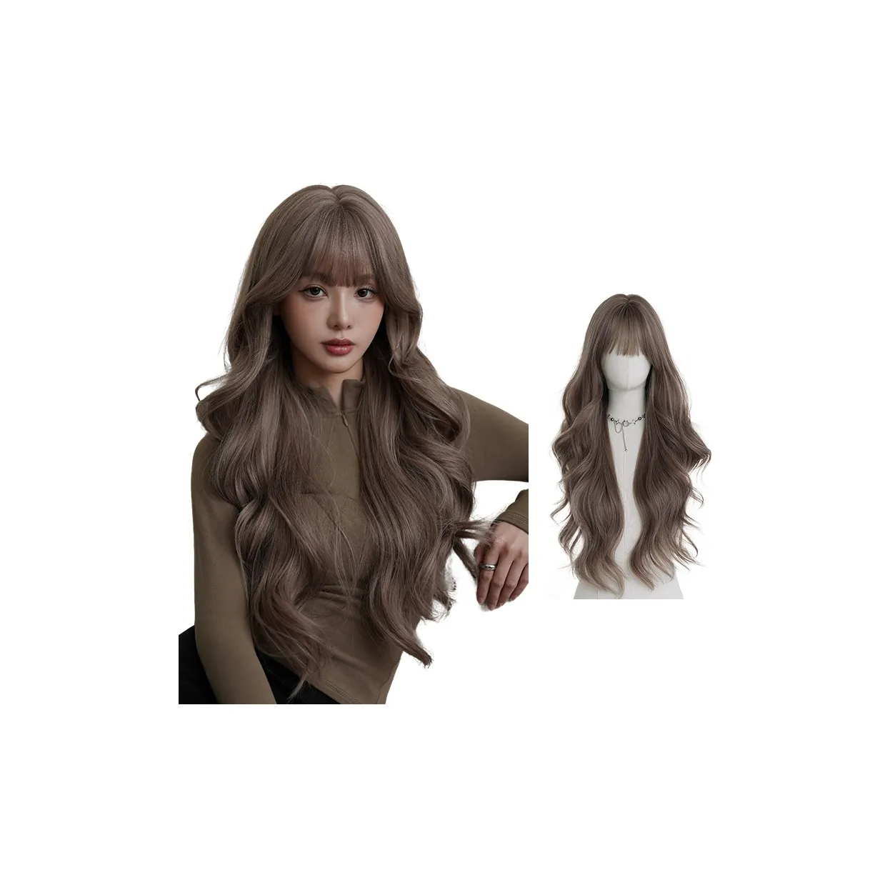 QIJIEHUANGHOU Корейский стиль Главный персонаж Атмосфера Большая волна Парики Темный чай