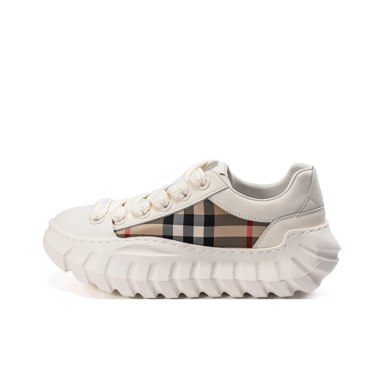 AQUASCUTUM Толстая подошва Кроссовки Мужские Белый Коричневый Клетка