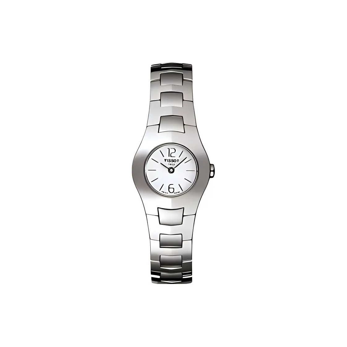 TISSOT T LADY Series Кварцевый механизм Женские часы 23 мм Серебристый циферблат Корпус из нержавеющей стали Ремешок из нержавеющей стали