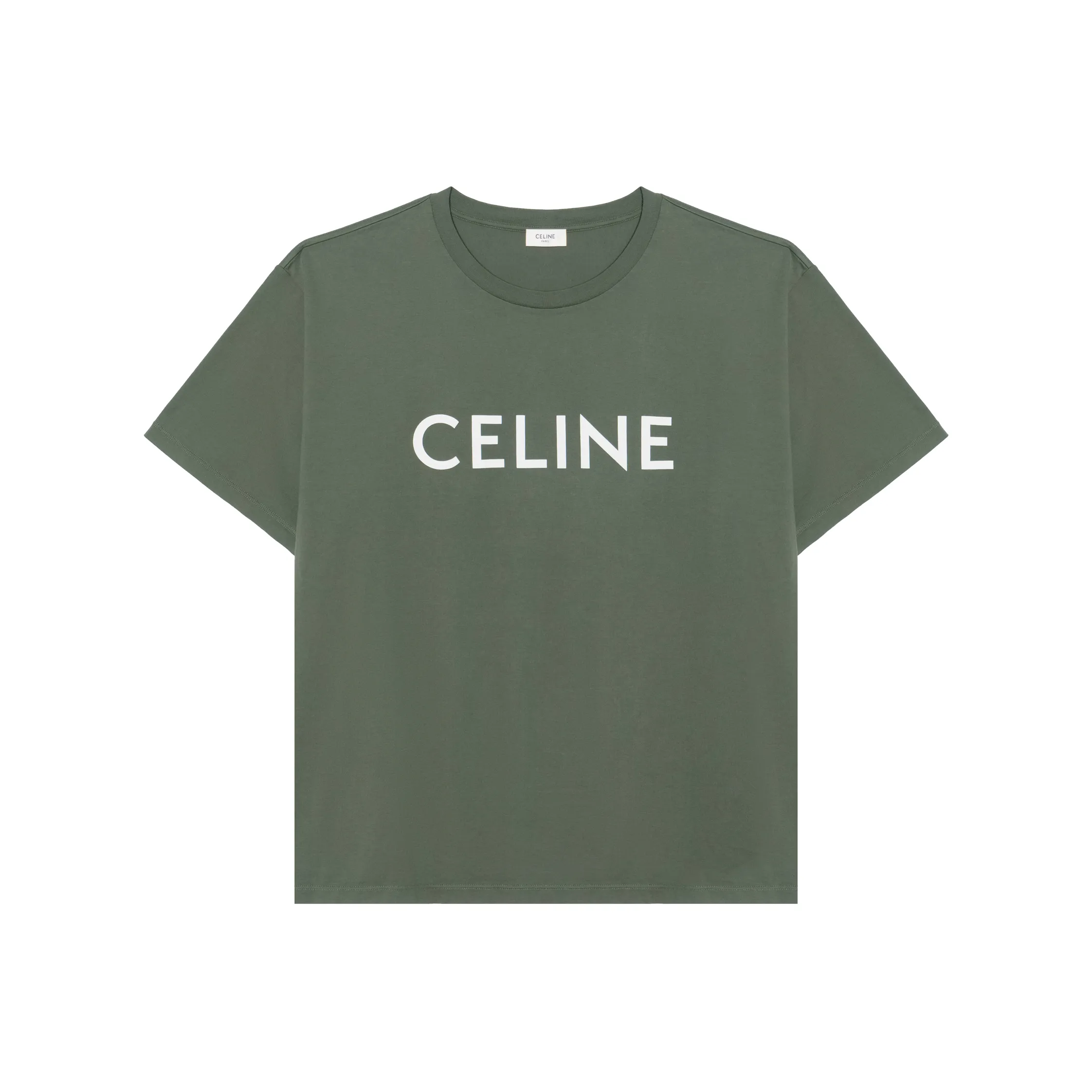 CELINE T Shirt Men's Cream Green