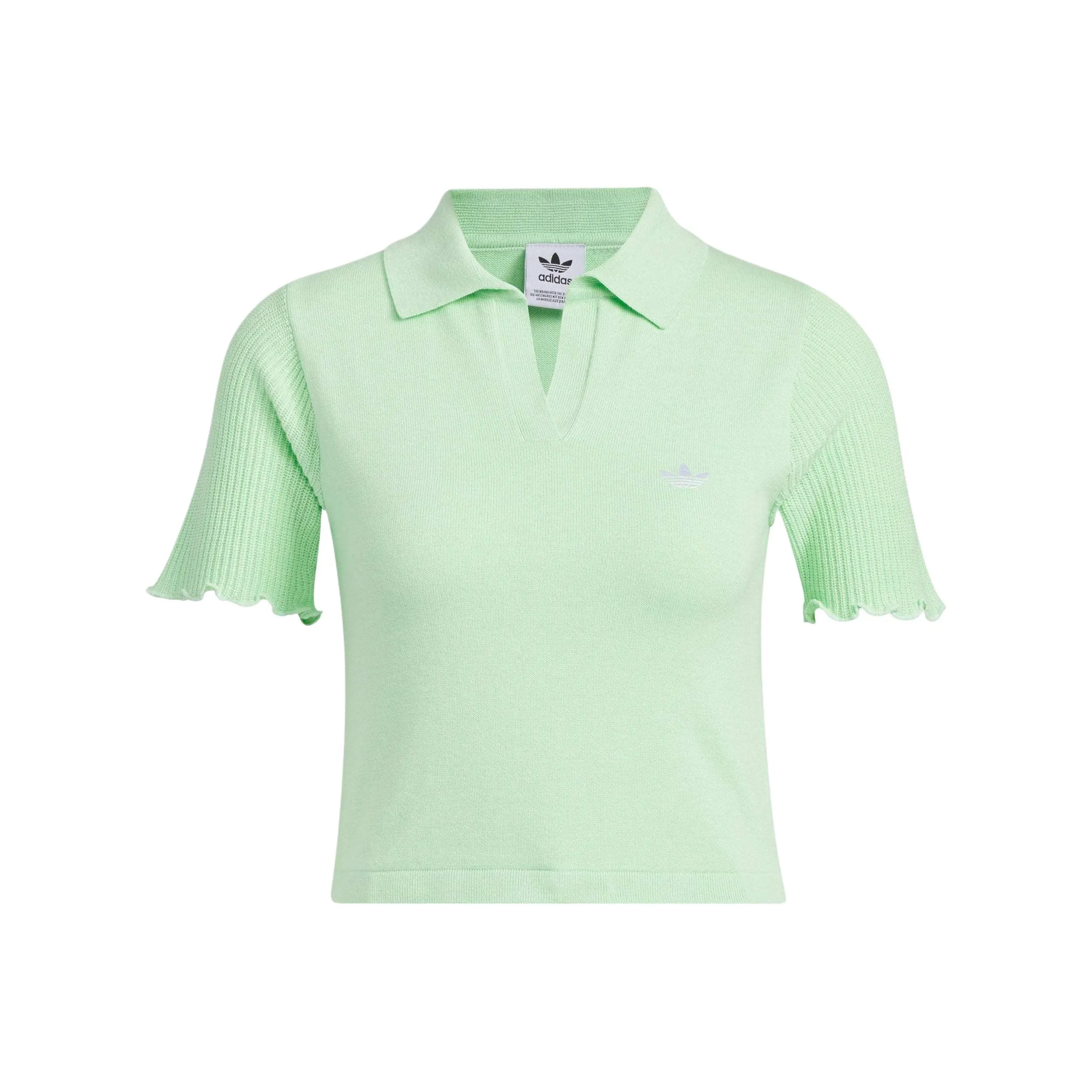 Adidas KNIT Поло Женское Светло-Зеленое