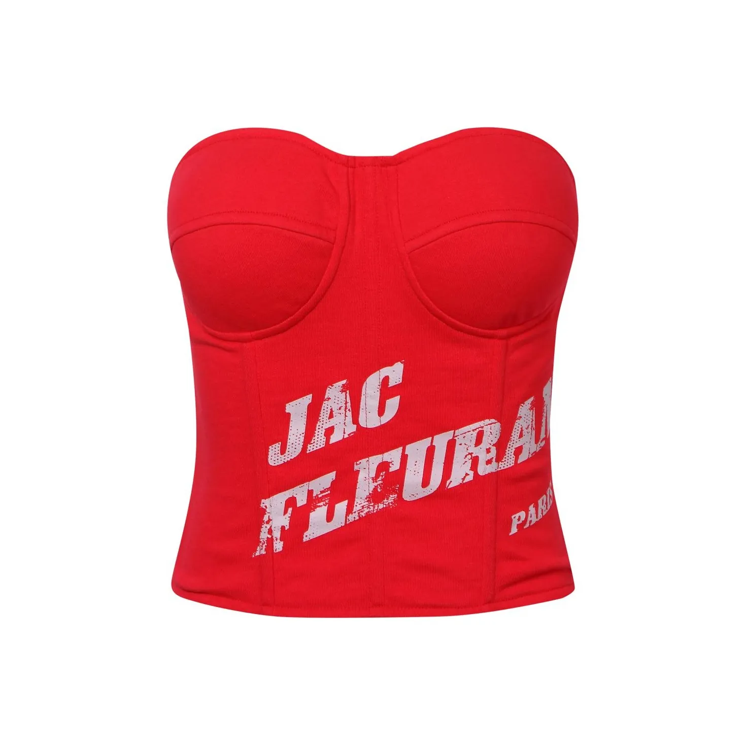 JAC FLEURANT Без бретелей Топ Женский Красный