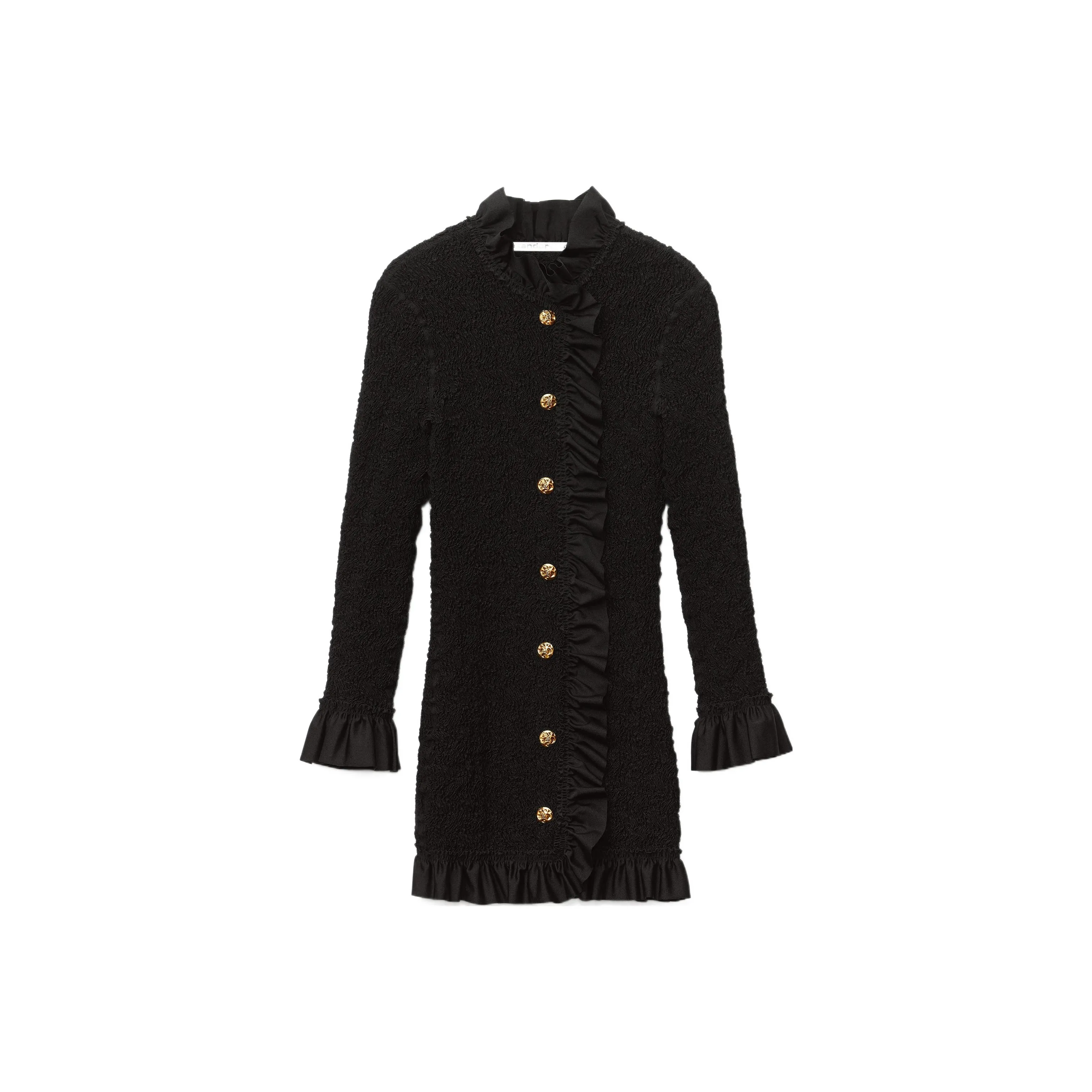 Alexander Wang Ruffle trim Smocked Mini Dress