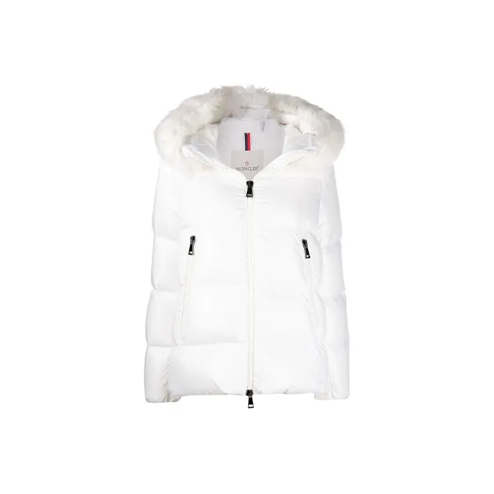 Moncler Laiche Zip Up Puffer Jacket 'White'