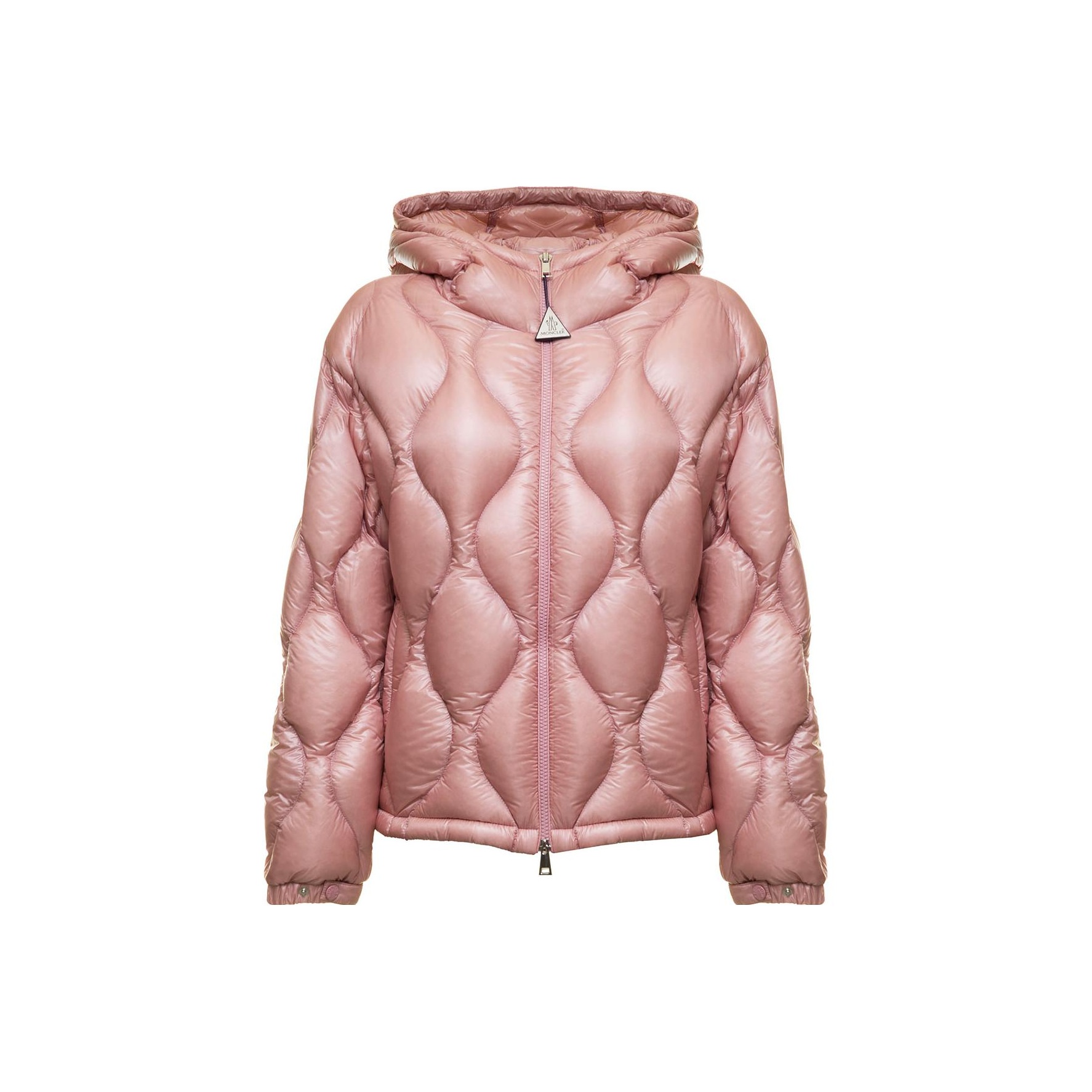 ジャケット MONCLER Woman Jacket Pink K10931A0018054A1K 51U Rose Pink Gles Hooded Short Down Jacket - Short Down Jackets