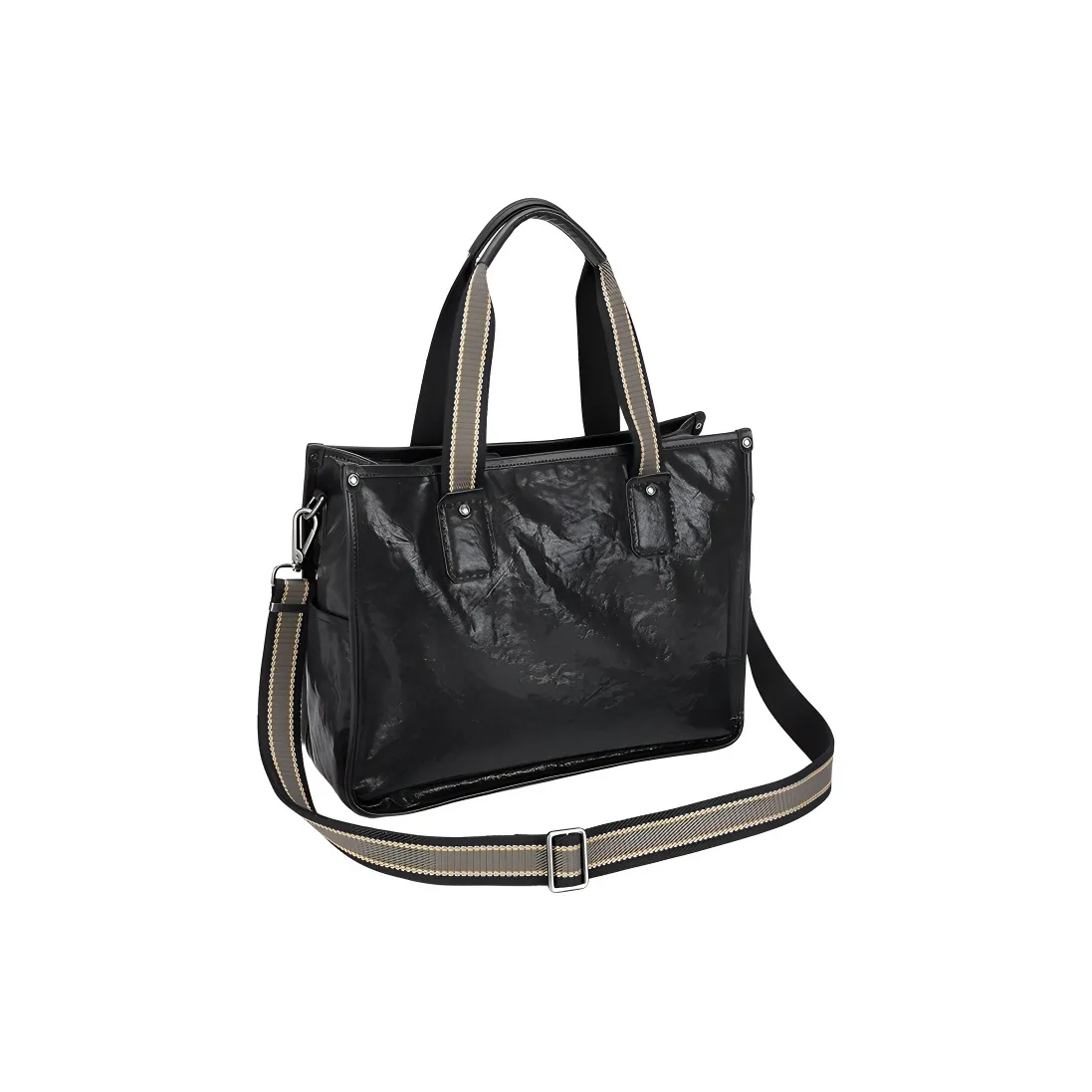 DOSRFINI Сумка из натуральной коровьей кожи одно плечо мужской черный