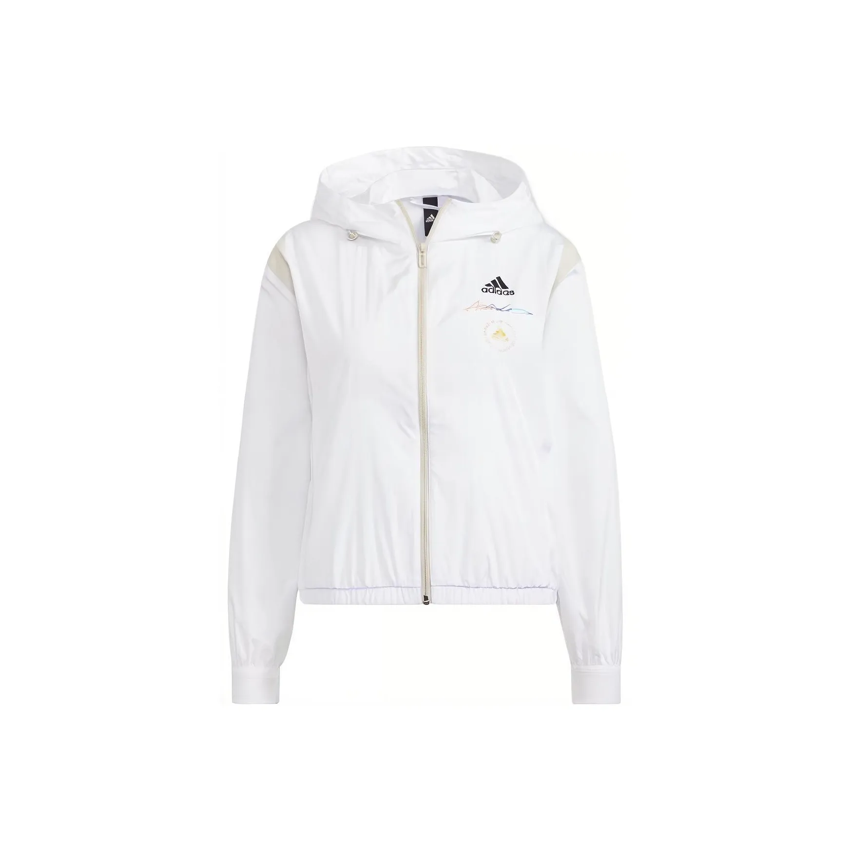 adidas Women's UST Windbreaker Woven Hooded Jacket White