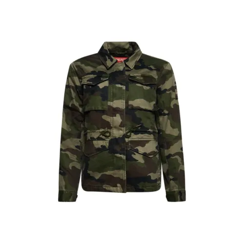 SUPERDRY Зеленый камуфляж Женские Куртки