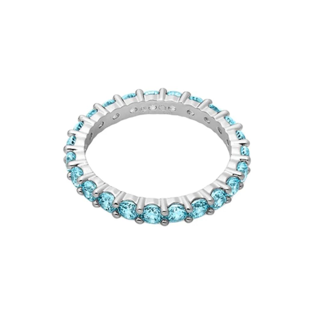 Swarovski Cubic Zirconia Rings Unisex Blue
