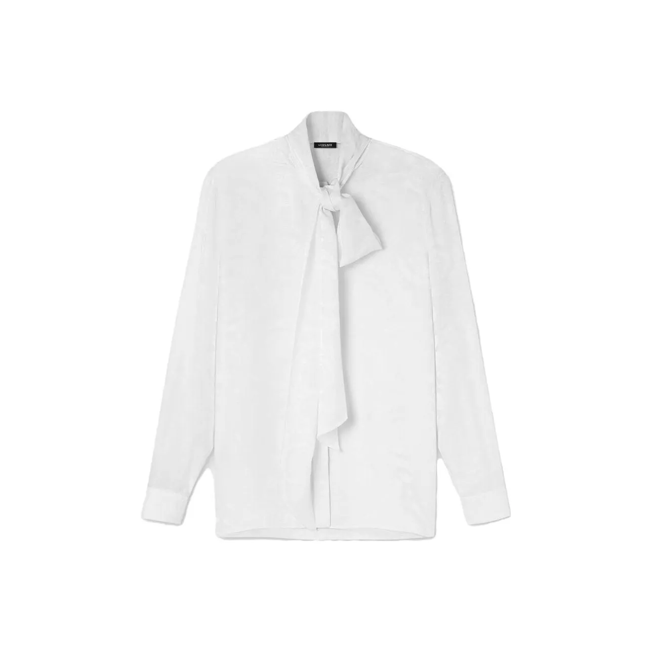 VERSACE Barocco Jacquard Pussy Bow Blouse