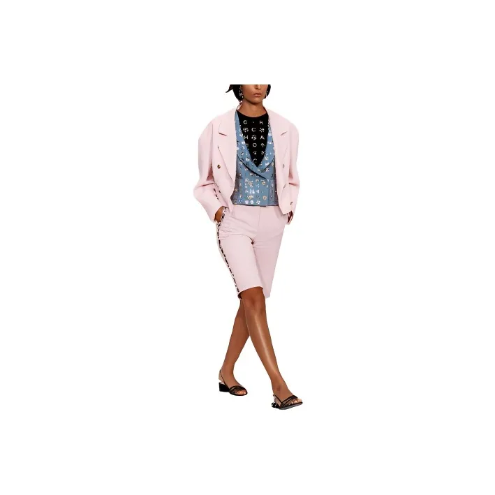 CHANEL Jackets Women's Light Pink Red