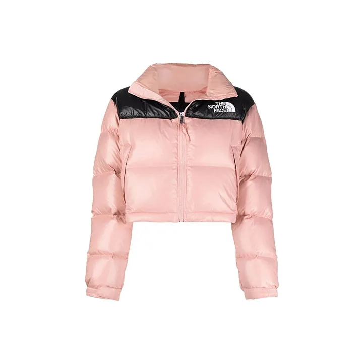 THE NORTH FACE Women'ss Nuptse 700 Fill Short Jacket Rose Tan