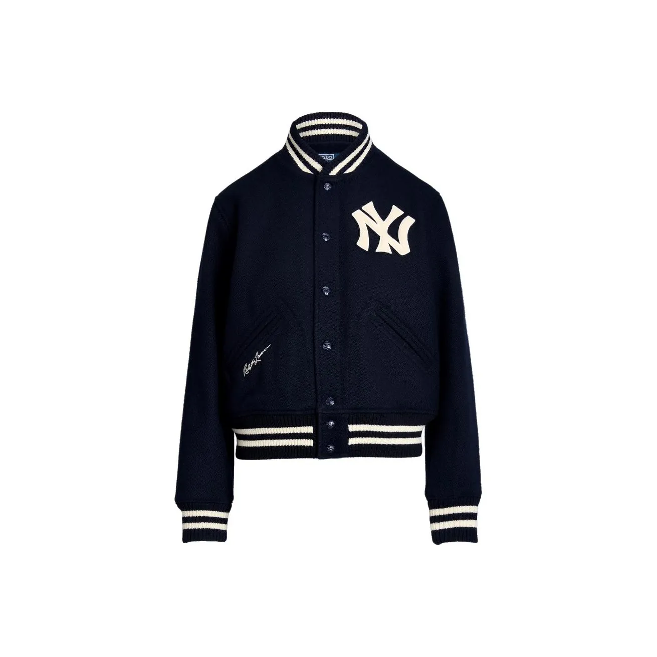 Polo Ralph Lauren X New York Yankees Lined Full-Snap Bomber Jacket 'Navy'