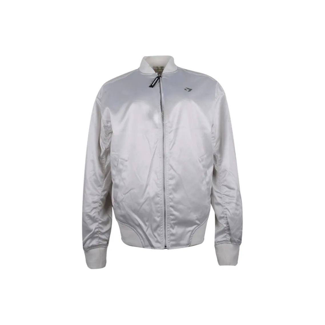 Converse Reversible Oversized MA-1 Bomber Jackets Coats Women's Ecru