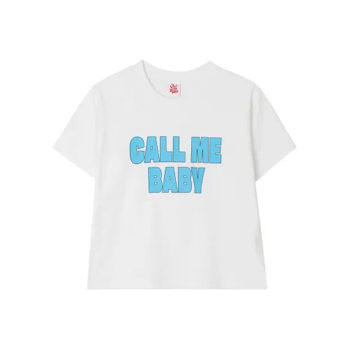 CALL ME BABY Белая Женская Футболка