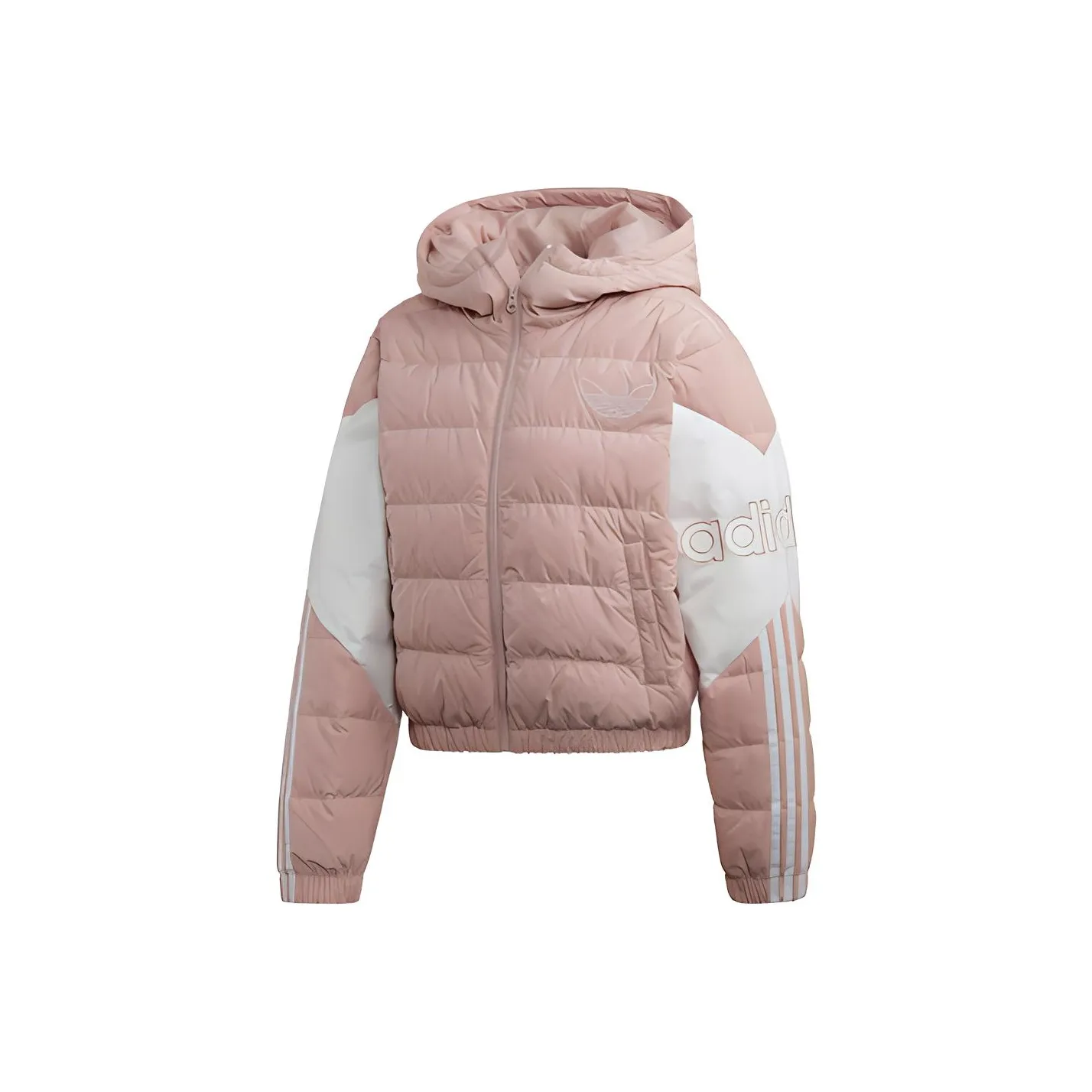 Adidas Originals Пуховик Зимний Женский Ярко-Розовый