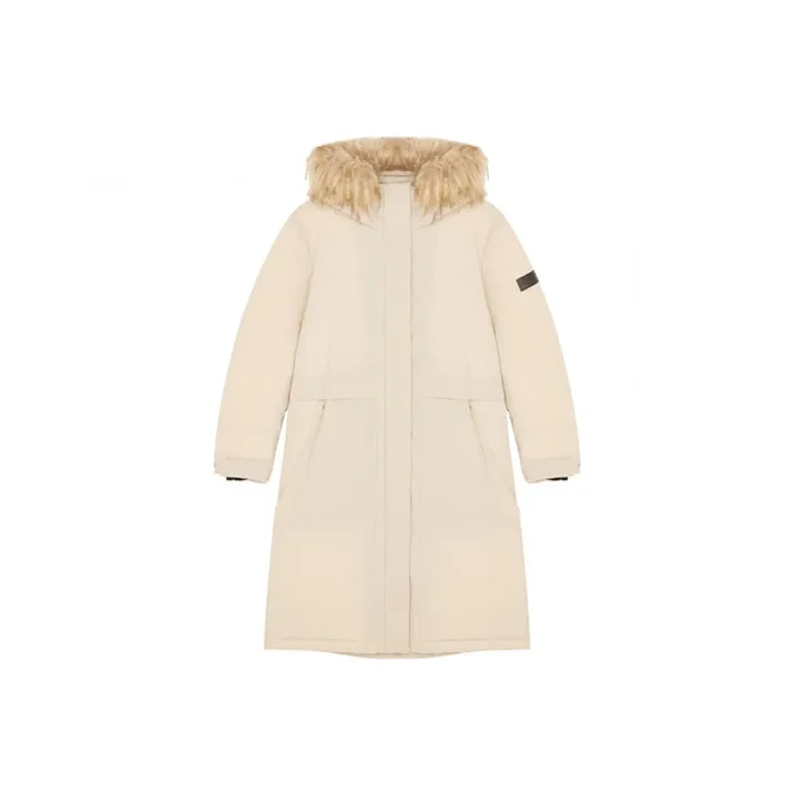 New Balance совместный пуховик женский бежевый