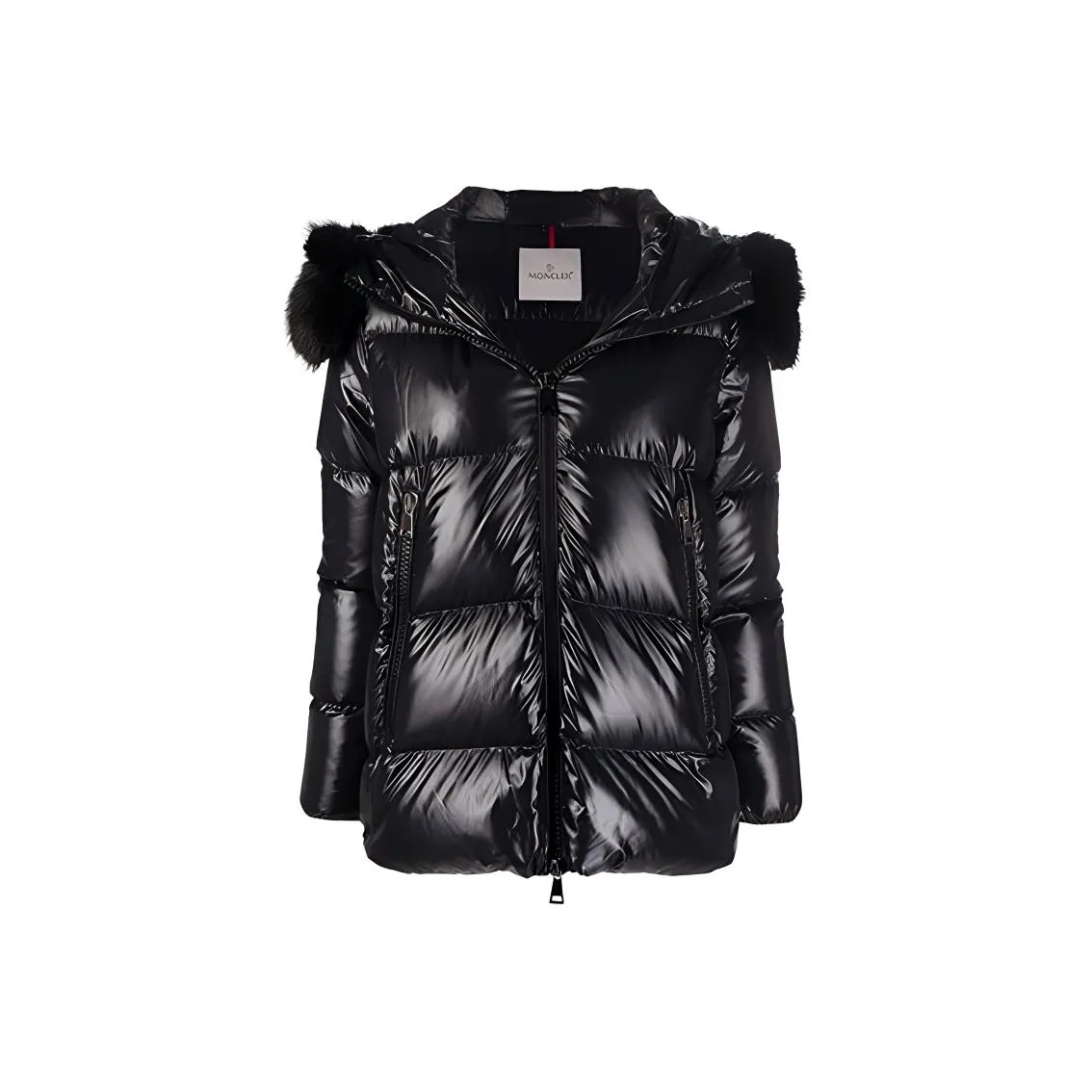 Moncler Faux fur Trimmed Hooded Puffer Jacket