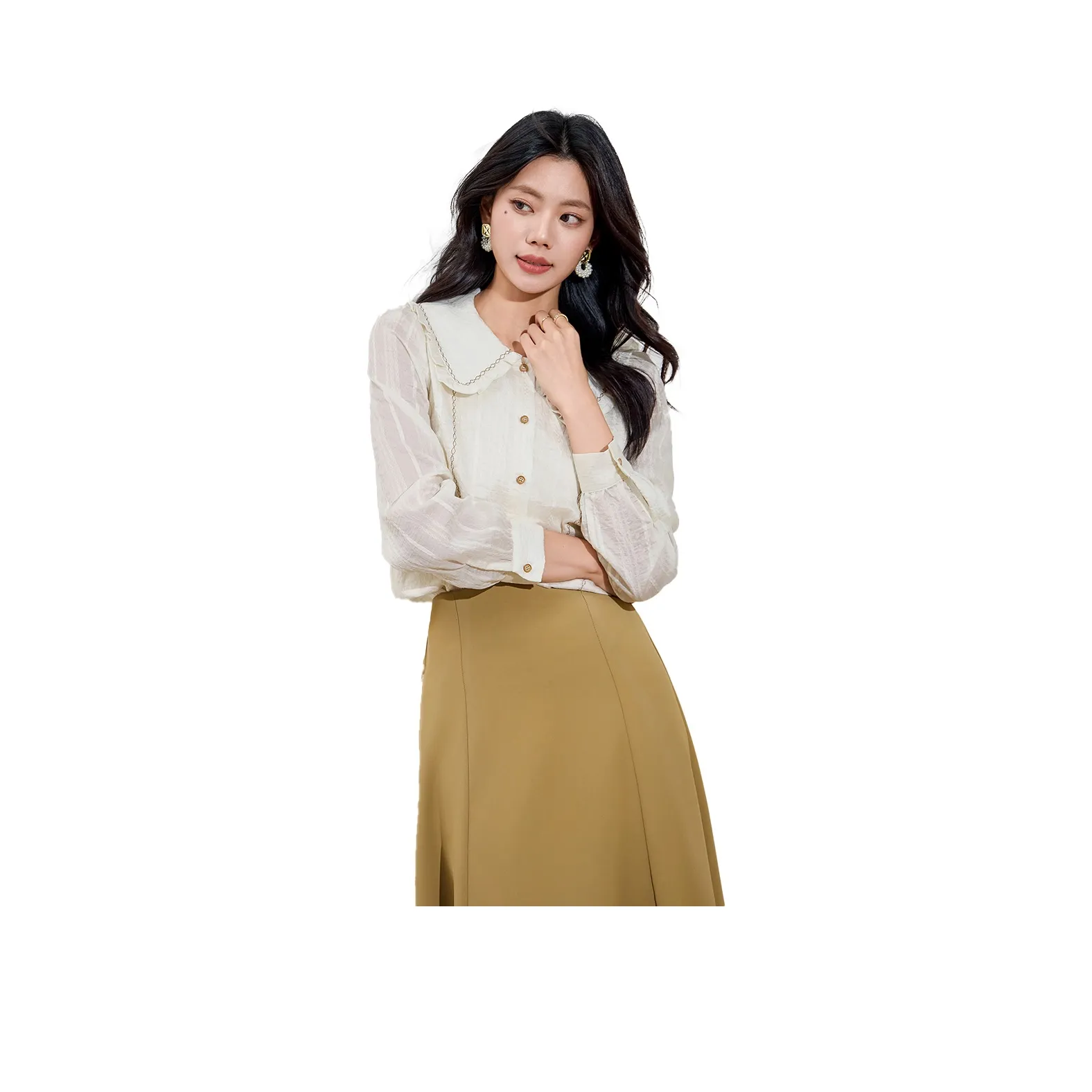 SMEN Shirts Women's Beige