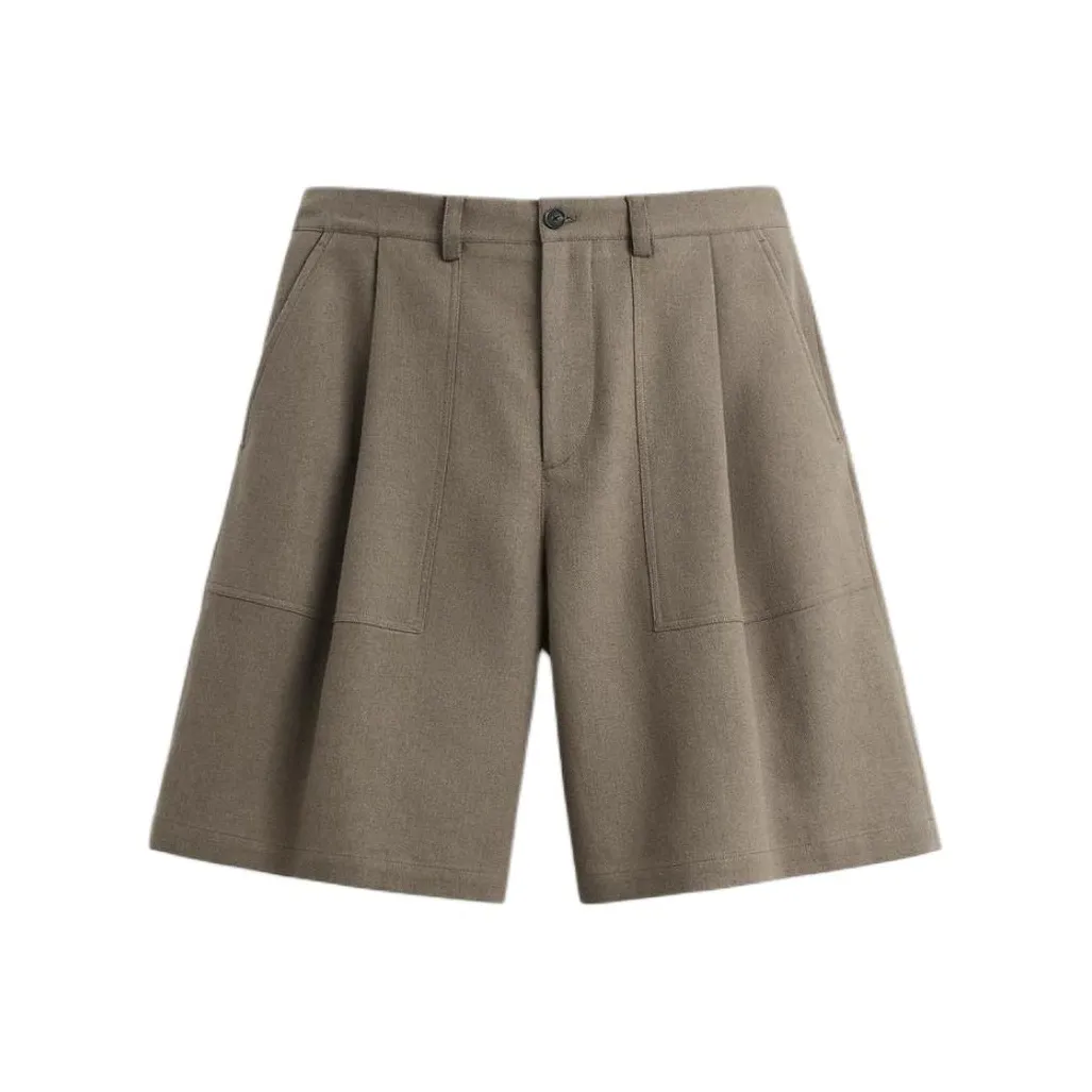ZARA Casual Shorts Men's Zebra Print Brown