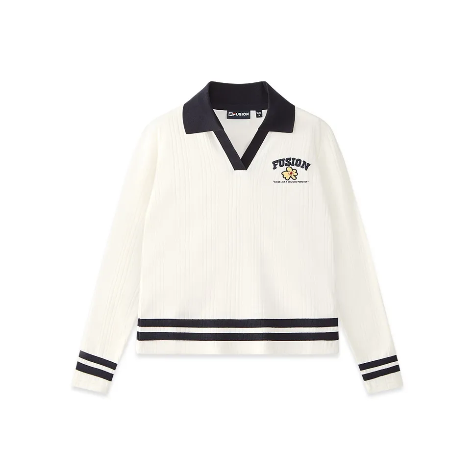 FILA FUSION Поло Женское Облачный Белый