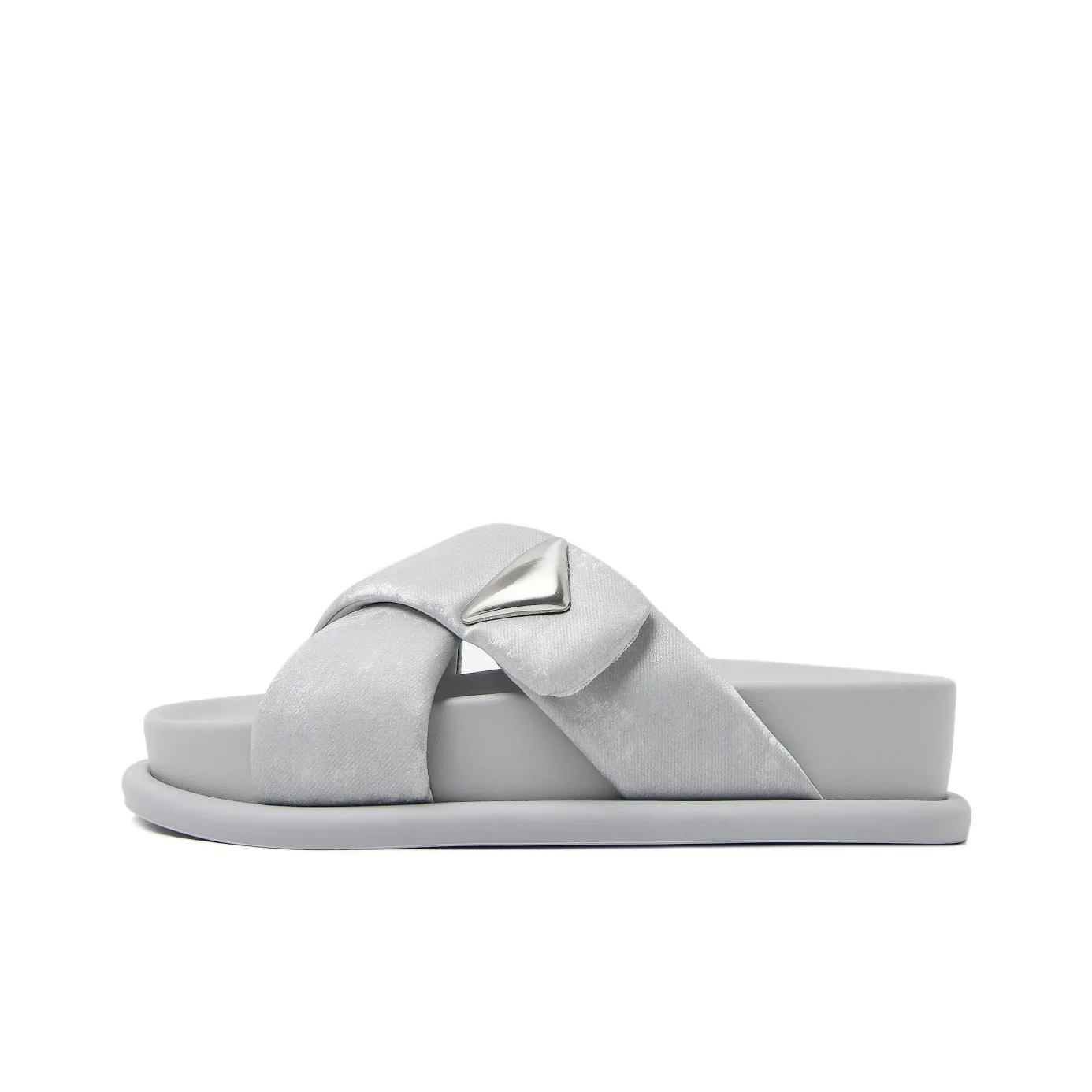 CAMEIDO Металл Противоскользящие Слипоны Женские Серебряные Серые