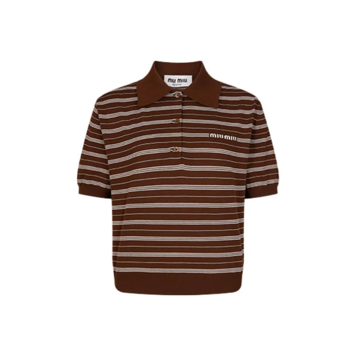 MIU MIU Polo Shirt Women's Brown
