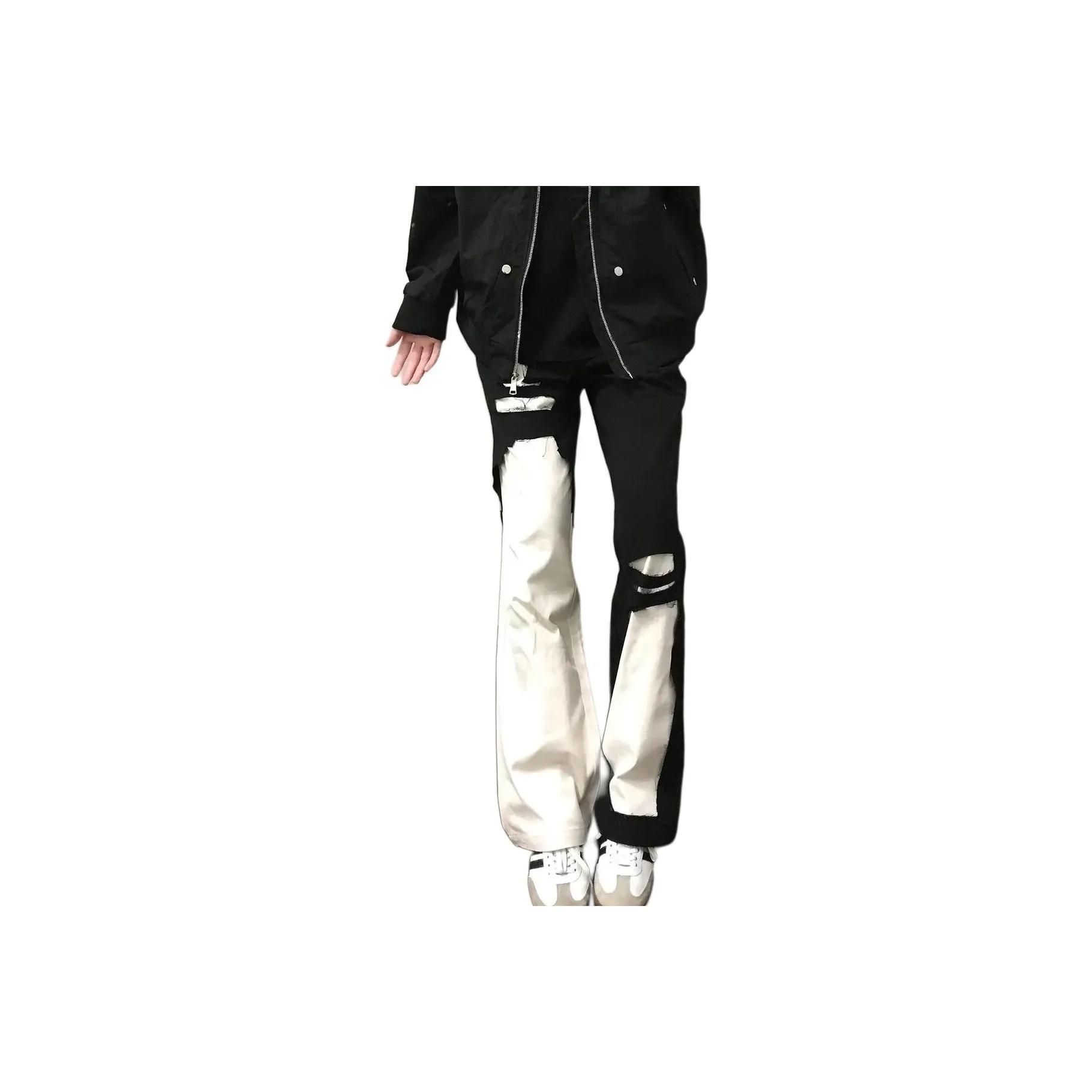 City Hipster Джинсы Унисекс Черный Белый