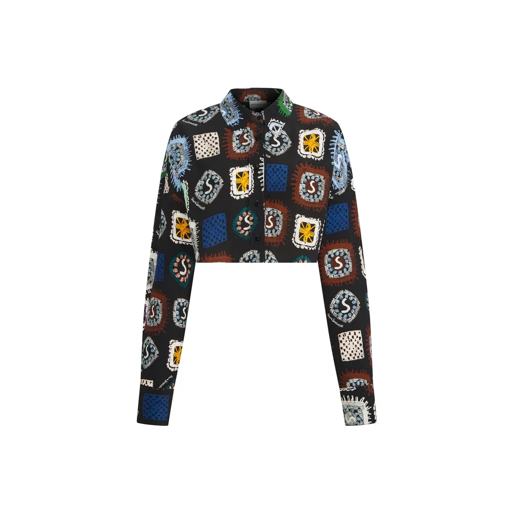 Short Sentence Рубашка Женская Многоцветная Crochet Многоцветная