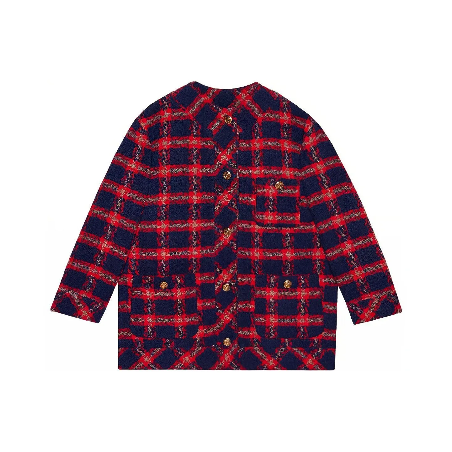 GUCCI Checked Tweed Oversized Jacket