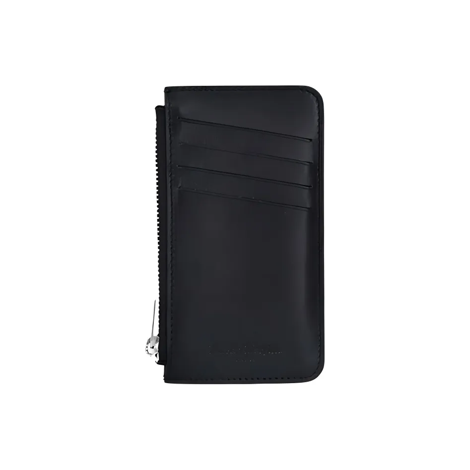 Maison Margiela Гладкая кожа Держатель для карт и кошелек Унисекс Черный