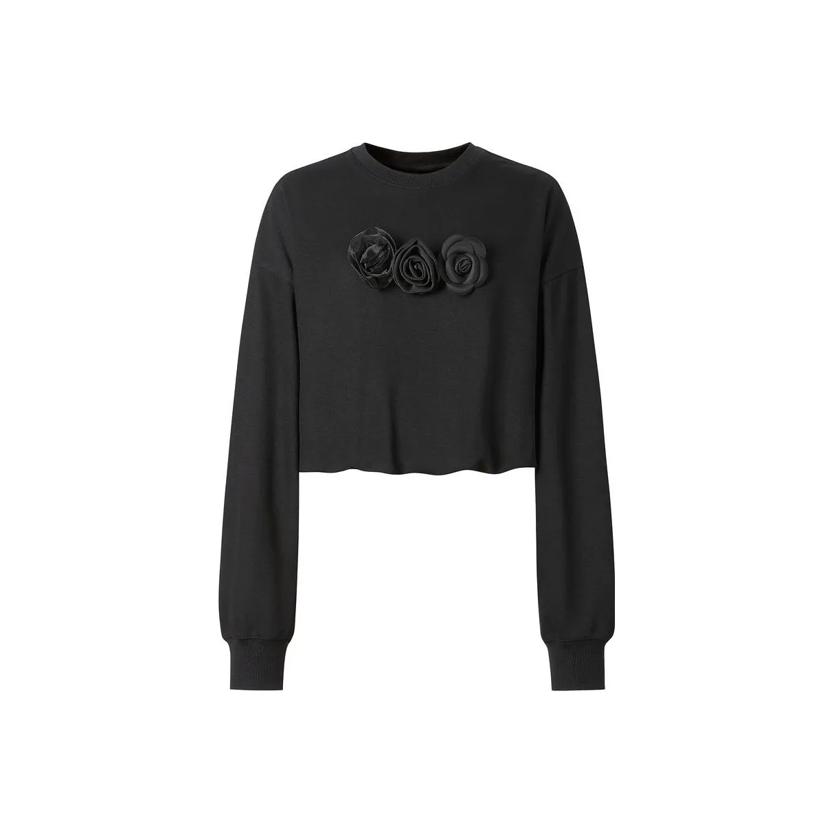 JZ. ANNAKRO Простой черный Женские свитшоты