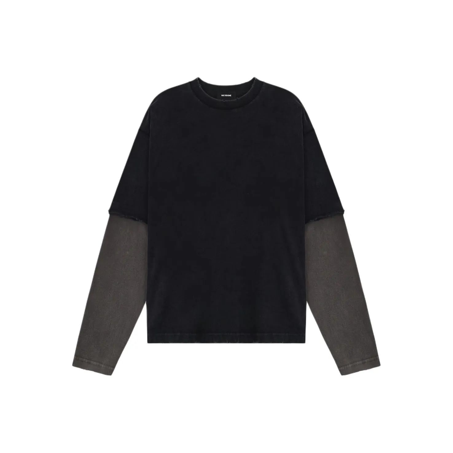 WE11DONE Drop Shoulder Sleeve T Shirt Women's Black