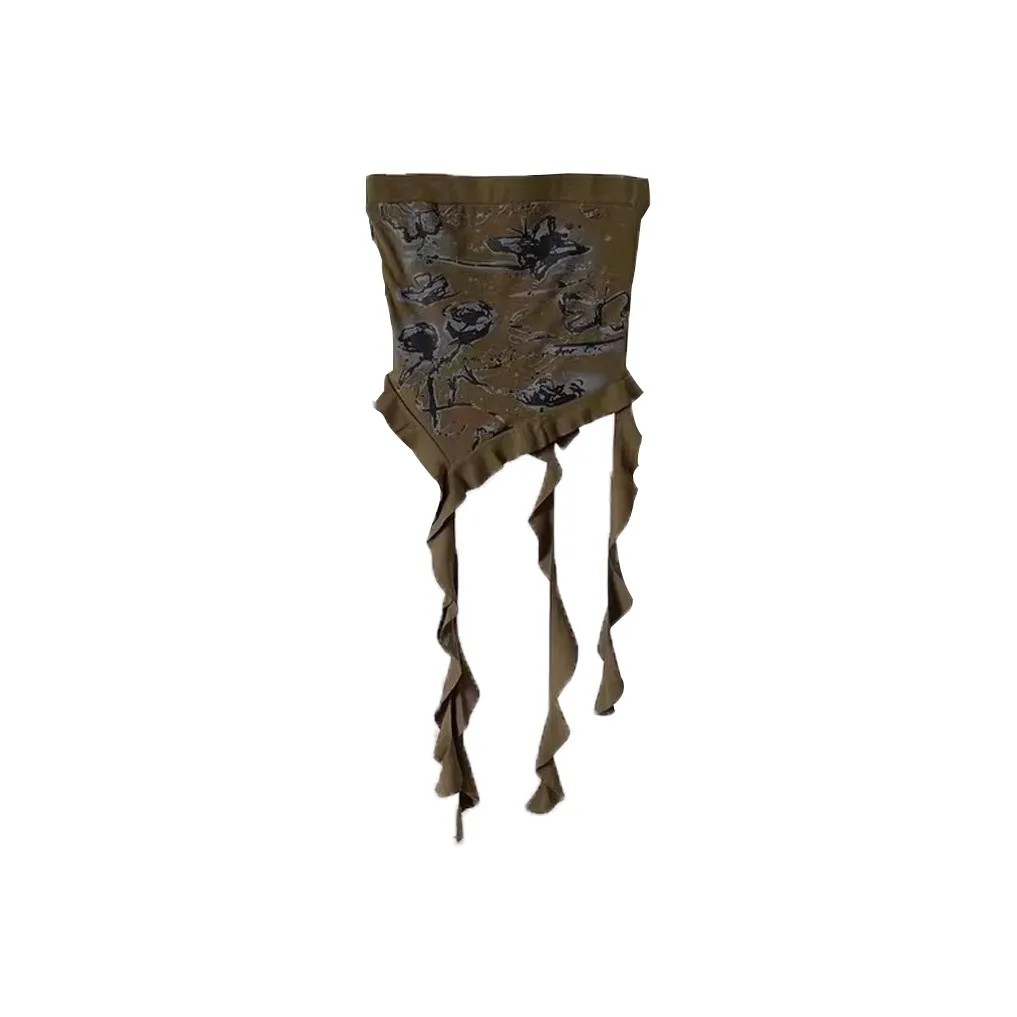 EIDOLON GRAIN Без бретелек Топ Женский Хаки Зеленый